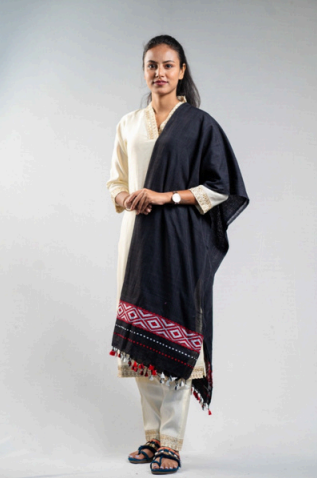 Wrap And Weft-Black Dupatta