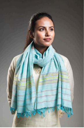 Wrap And Weft-Light Blue Stole