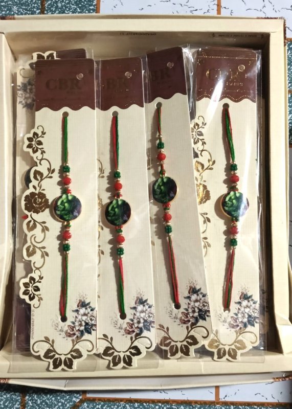 Floral Resin Design Rakhi