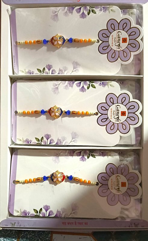 Stylish Meena Design Rakhi