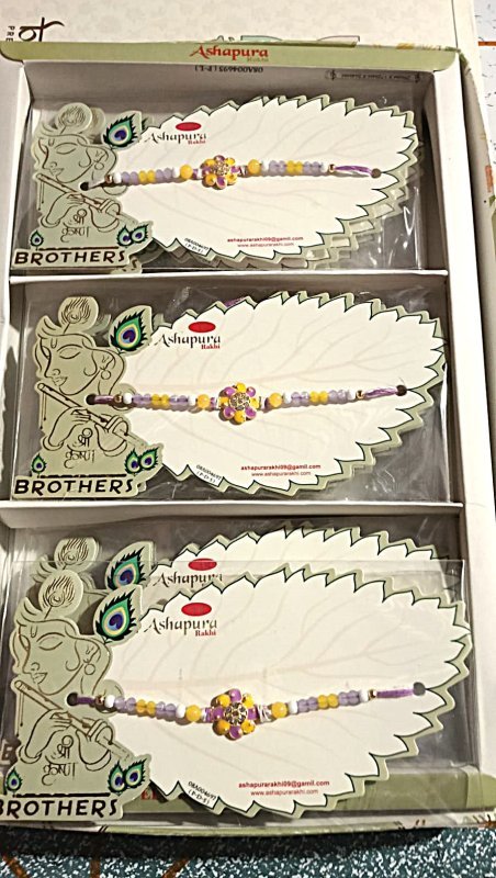Ashapura Flower Beaded Designer Rakhi
