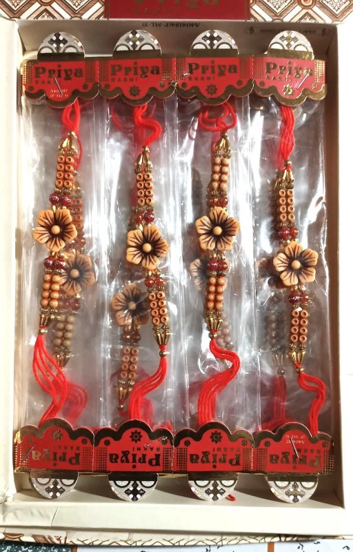 Wooden Flower Designer Rakhi